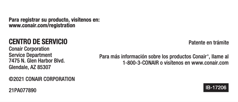 Page 1 de la notice Manuel utilisateur Conair CR330CM