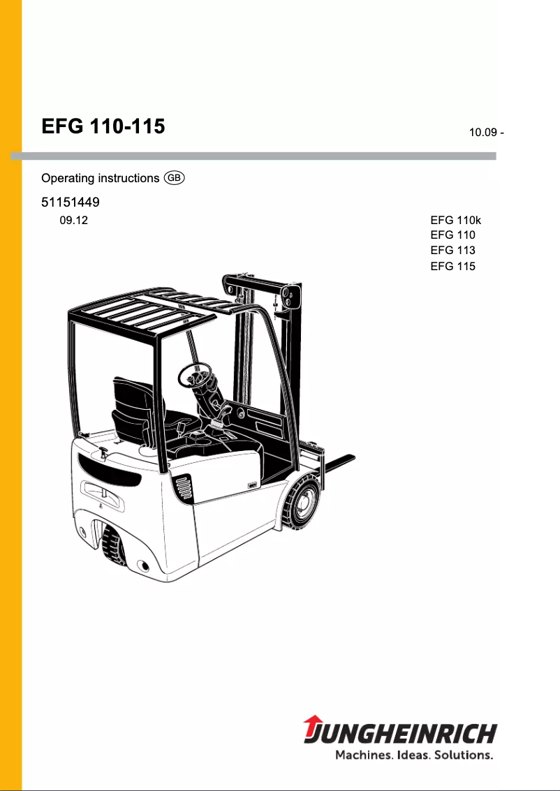 Page n°1 - Manuel utilisateur Jungheinrich EFG 110