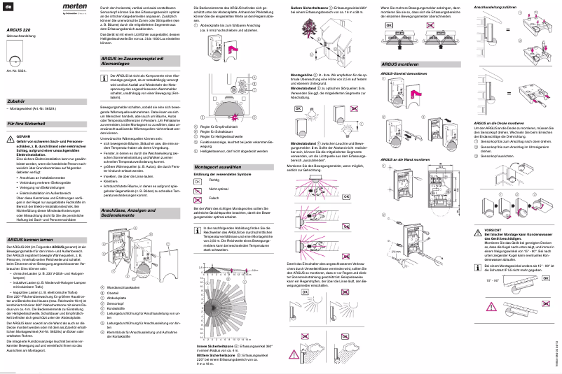Image de la première page du manuel de l'appareil ARGUS 220
