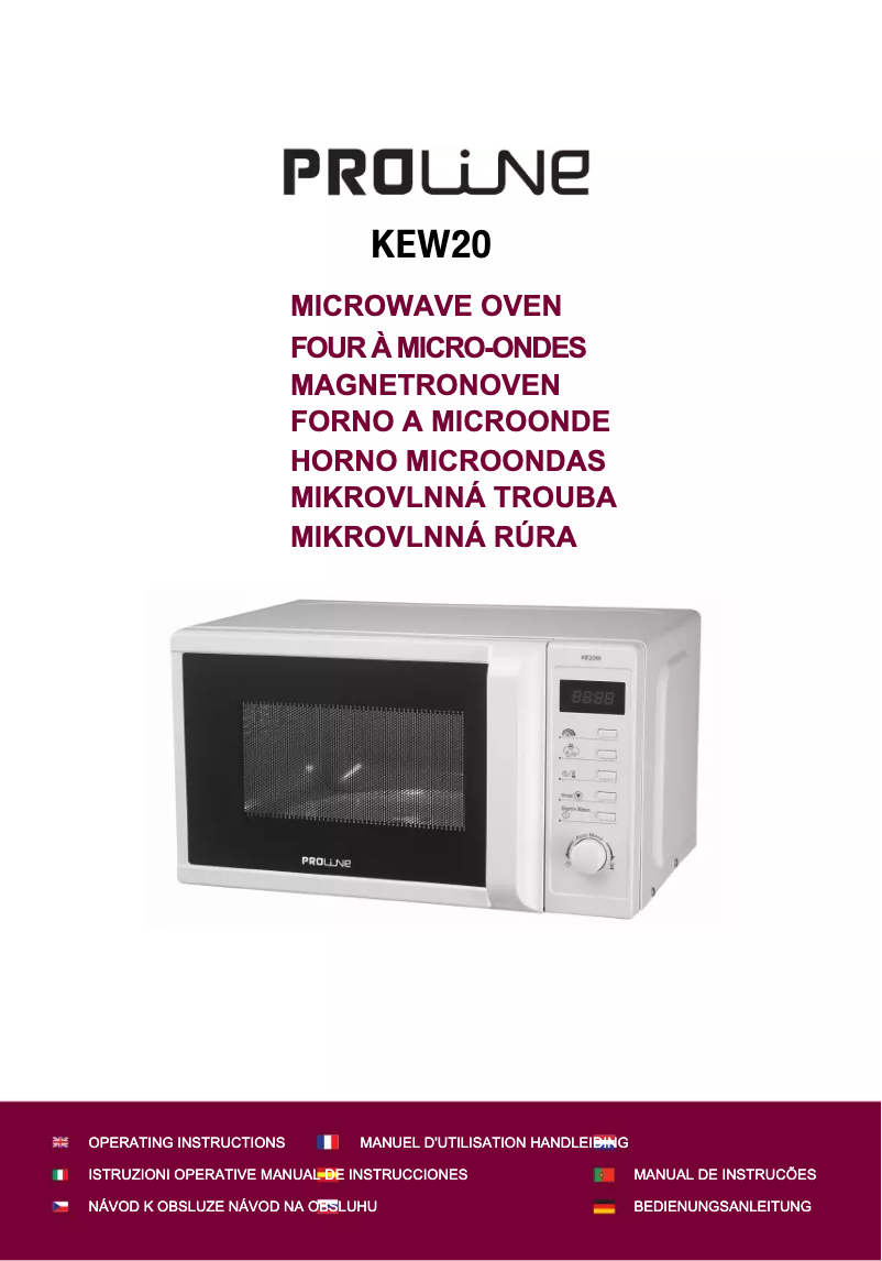 Page 1 of the manual User Manual Proline KE20W