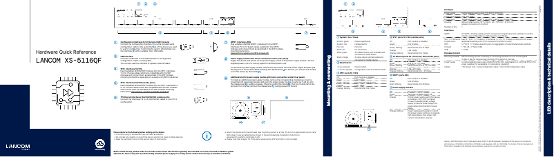 Page n°1 - Manuel utilisateur Lancom XS-5116QF