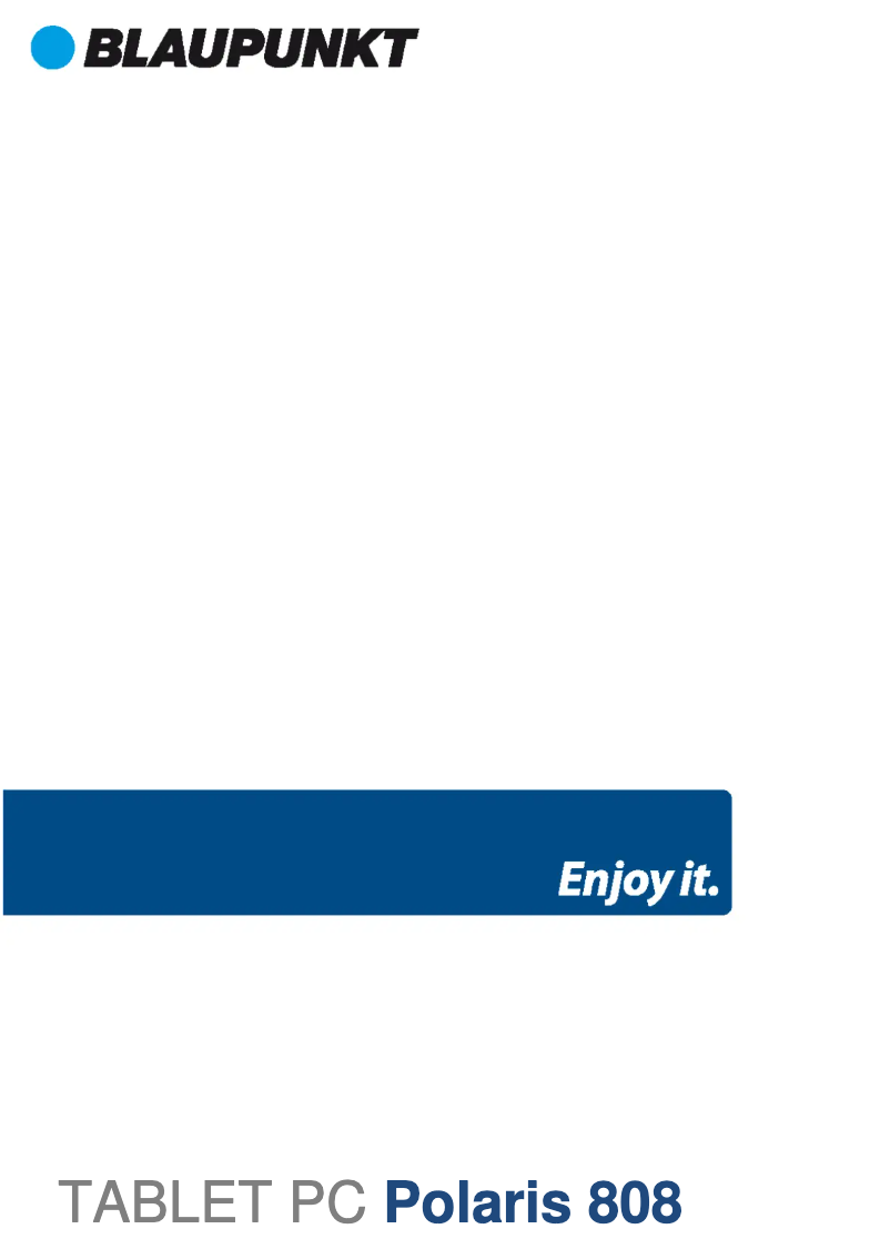 Page n°1 - Manuel utilisateur Blaupunkt Polaris 808