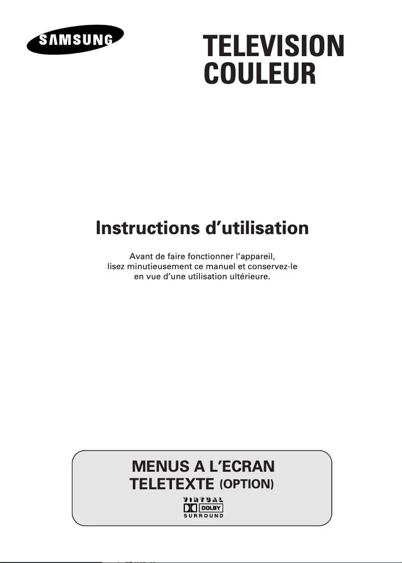 Page 1 de la notice Manuel utilisateur Samsung CW25M064NR