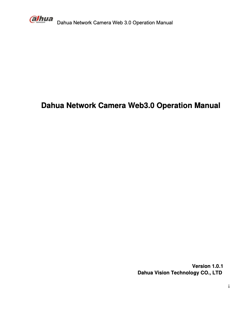 Page n°1 - Manuel utilisateur Dahua Technology Lite IPC-HDBW2421R-ZS