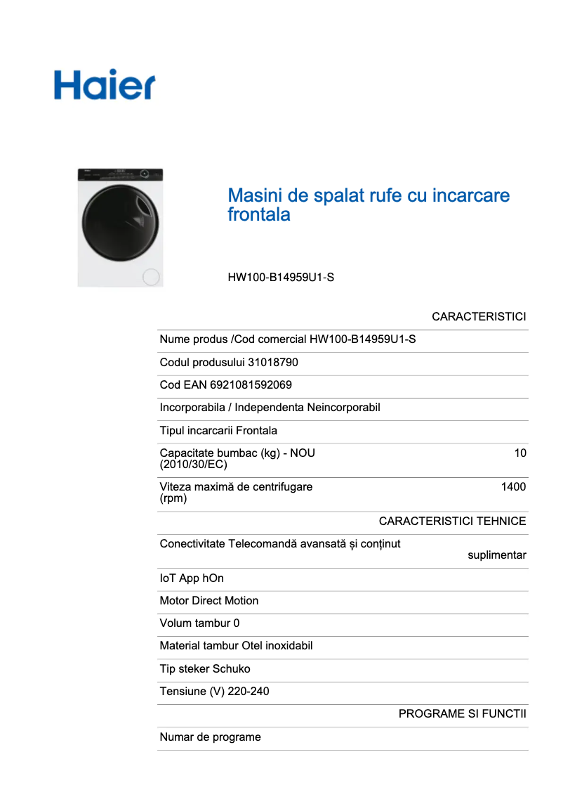 Image de la première page du manuel de l'appareil I-Pro Series 5 HW100-B14959U1