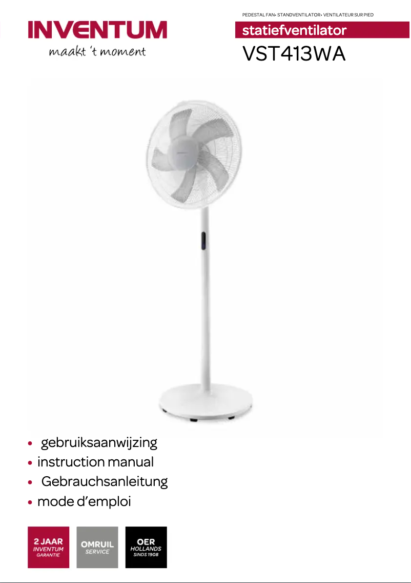 Page n°1 - Manuel utilisateur Inventum VST413WA