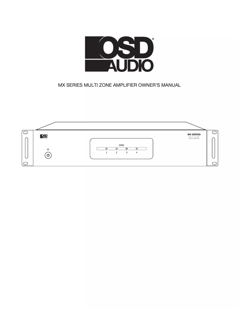 Page 1 de la notice Manuel utilisateur OSD Audio MX880