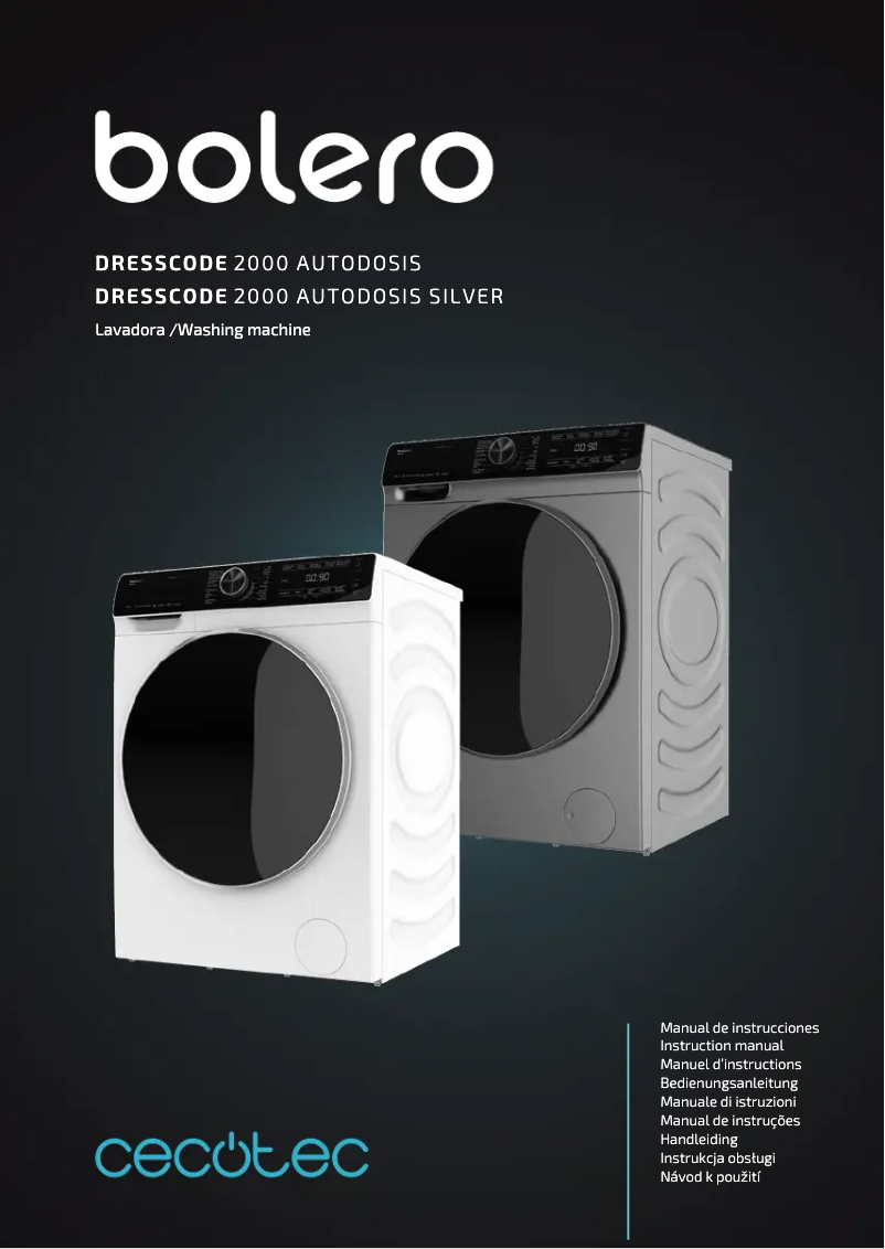 Page 1 de la notice Manuel utilisateur Cecotec Bolero DressCode 2000 Autodosis Dark