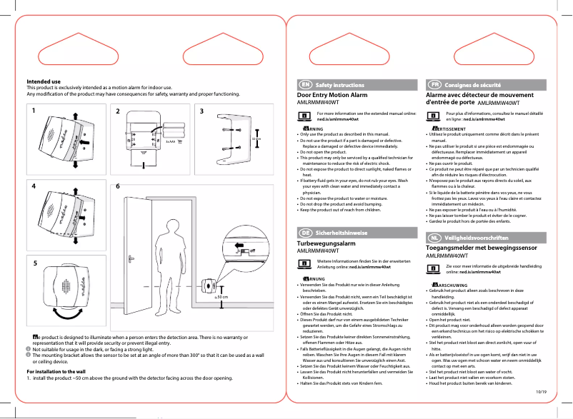 Image de la première page du manuel de l'appareil AMLRMMW40WT