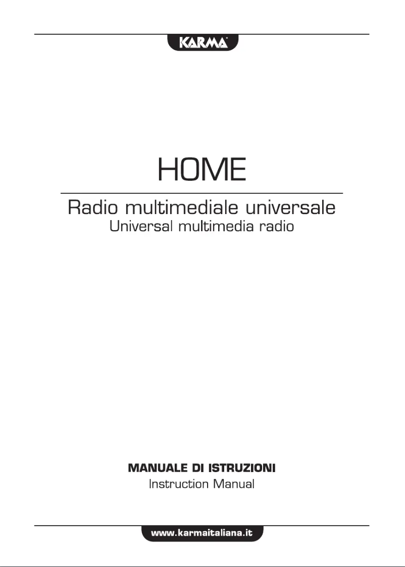 Page 1 de la notice Manuel utilisateur Karma HOME