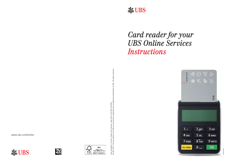 Image de la première page du manuel de l'appareil Card reader