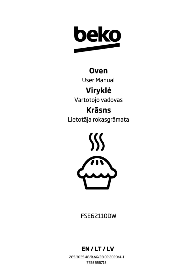 Image de la première page du manuel de l'appareil FSE62110DW