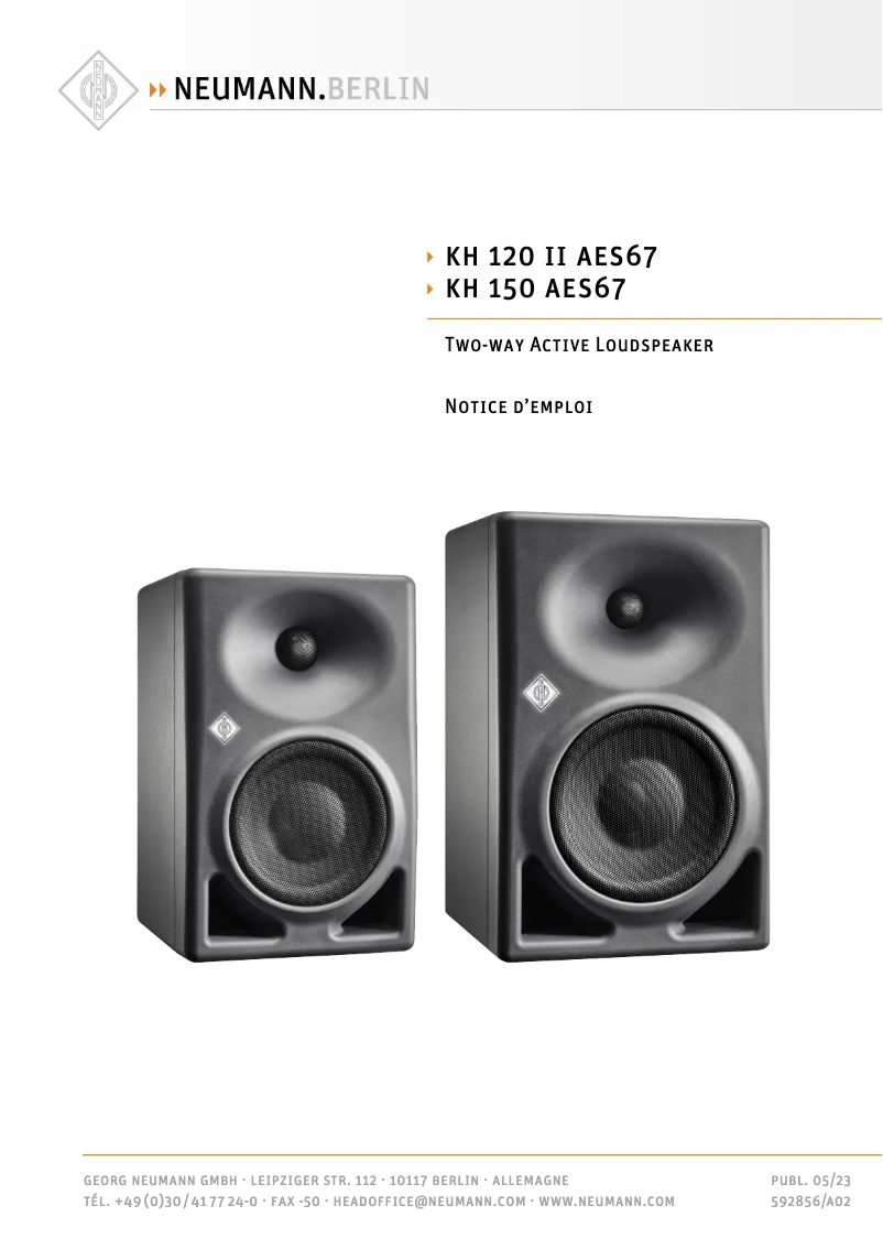 Page n°1 - Manuel utilisateur Neumann KU 100