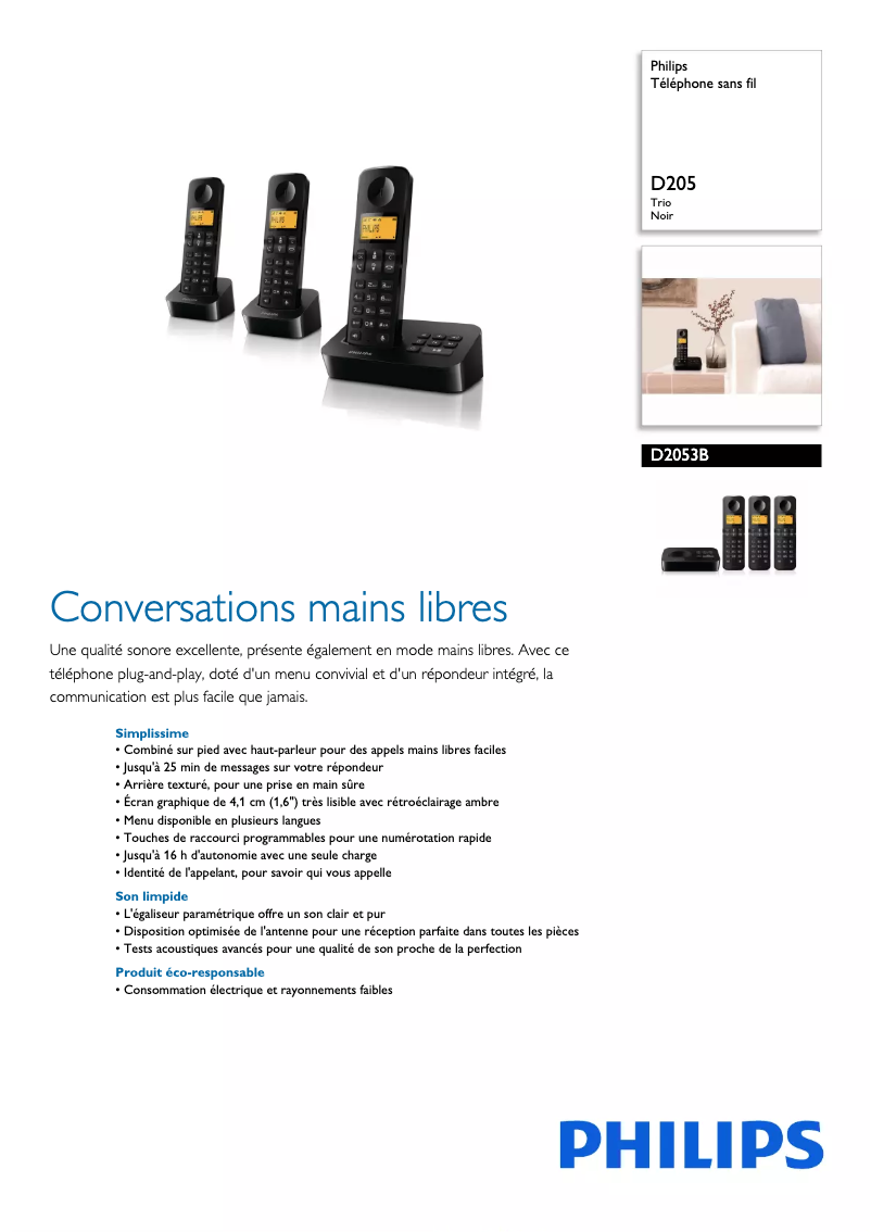 Imagen de la primera página del manual del dispositivo D2053B