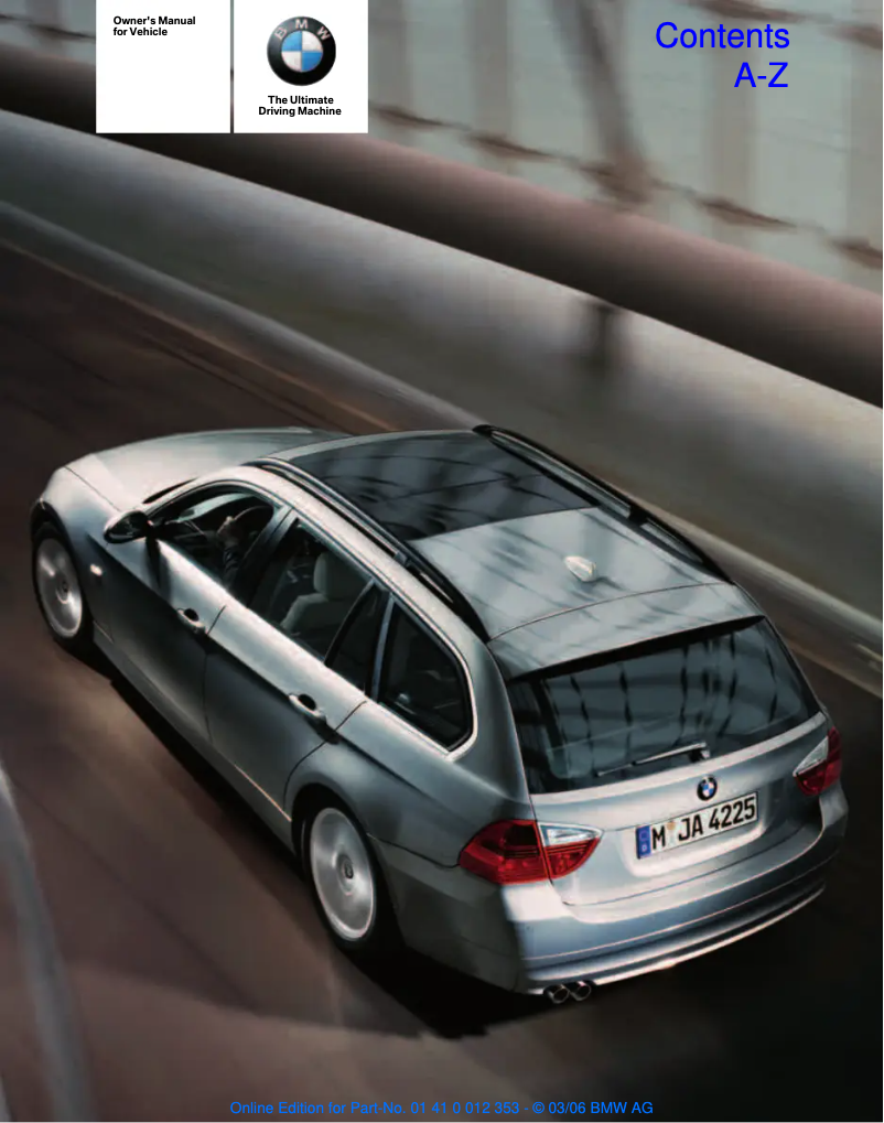 Page 1 de la notice Manuel utilisateur BMW 3 Series Sports Wagon (2006)