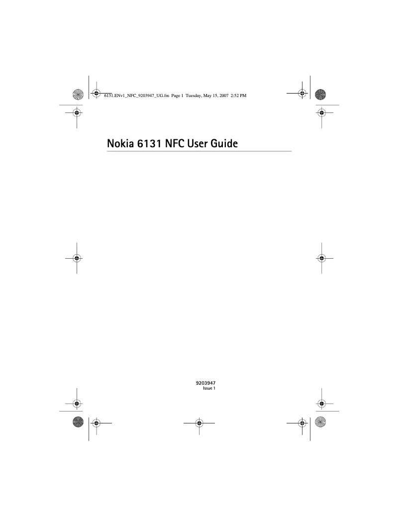 Page 1 de la notice Manuel utilisateur Nokia 6131