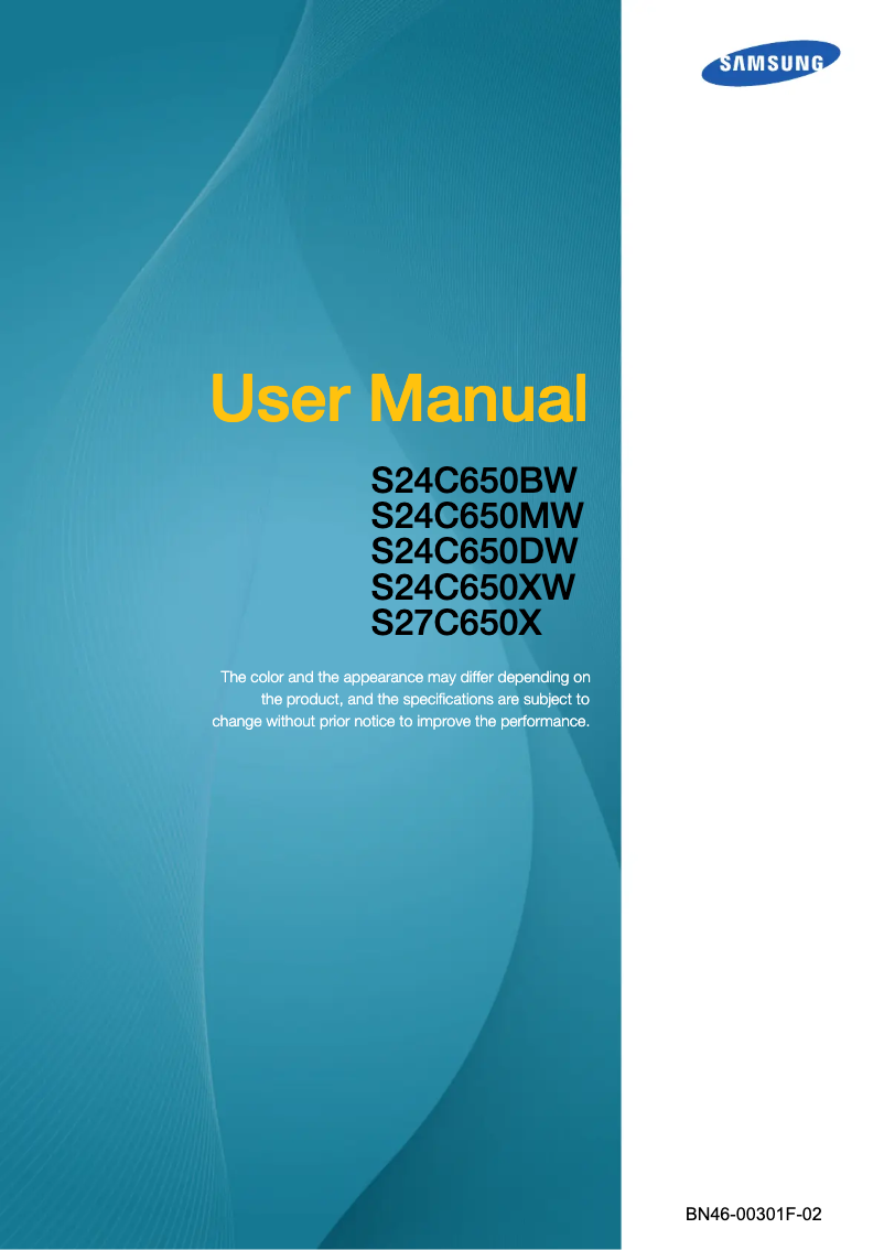 Page 1 de la notice Manuel utilisateur Samsung S24C65UDW