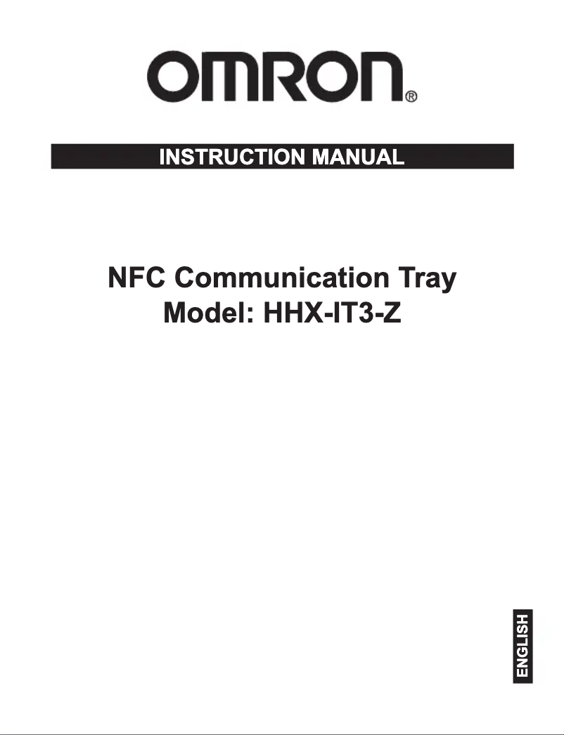 Image de la première page du manuel de l'appareil HHX-IT3-Z