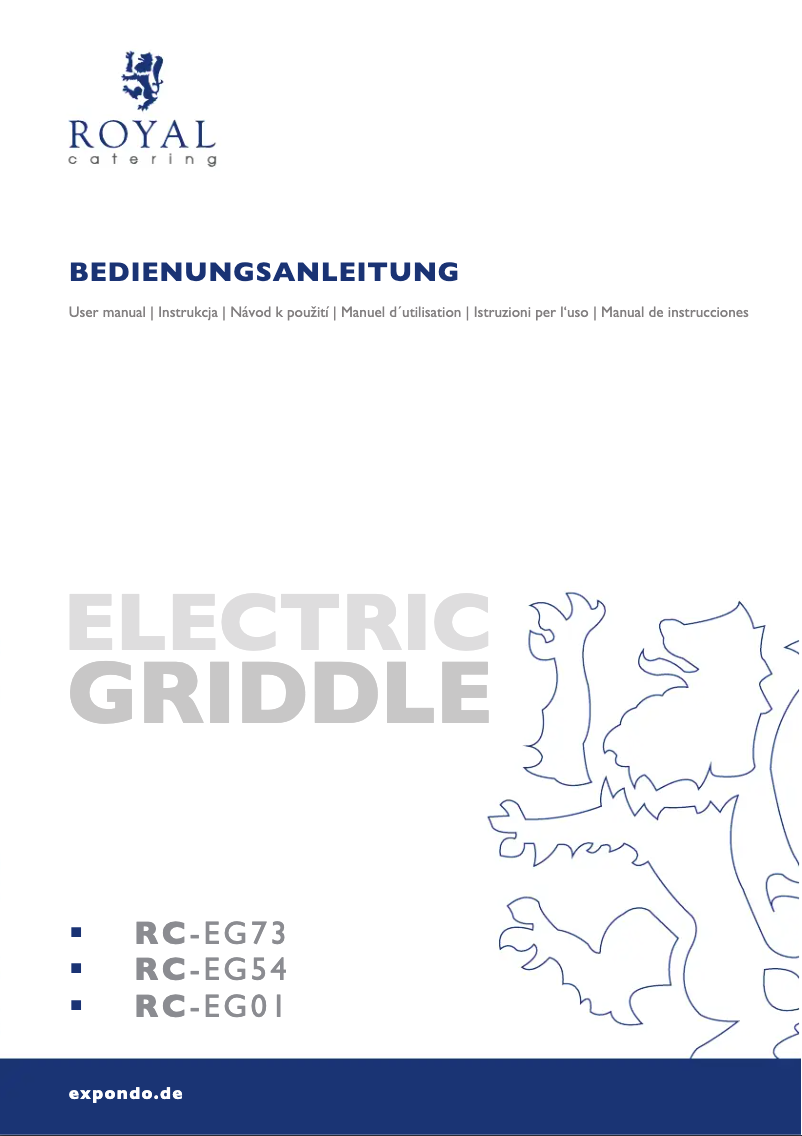 Imagen de la primera página del manual del dispositivo RC-EG54