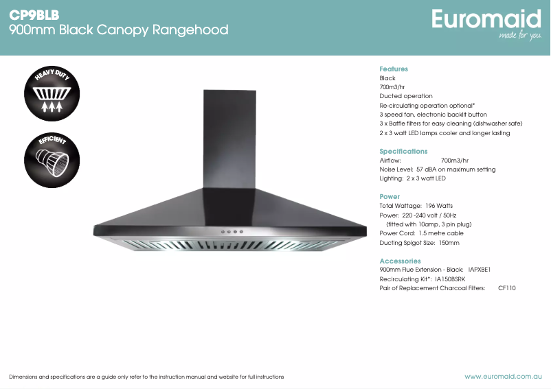 Image de la première page du manuel de l'appareil CP9BLB