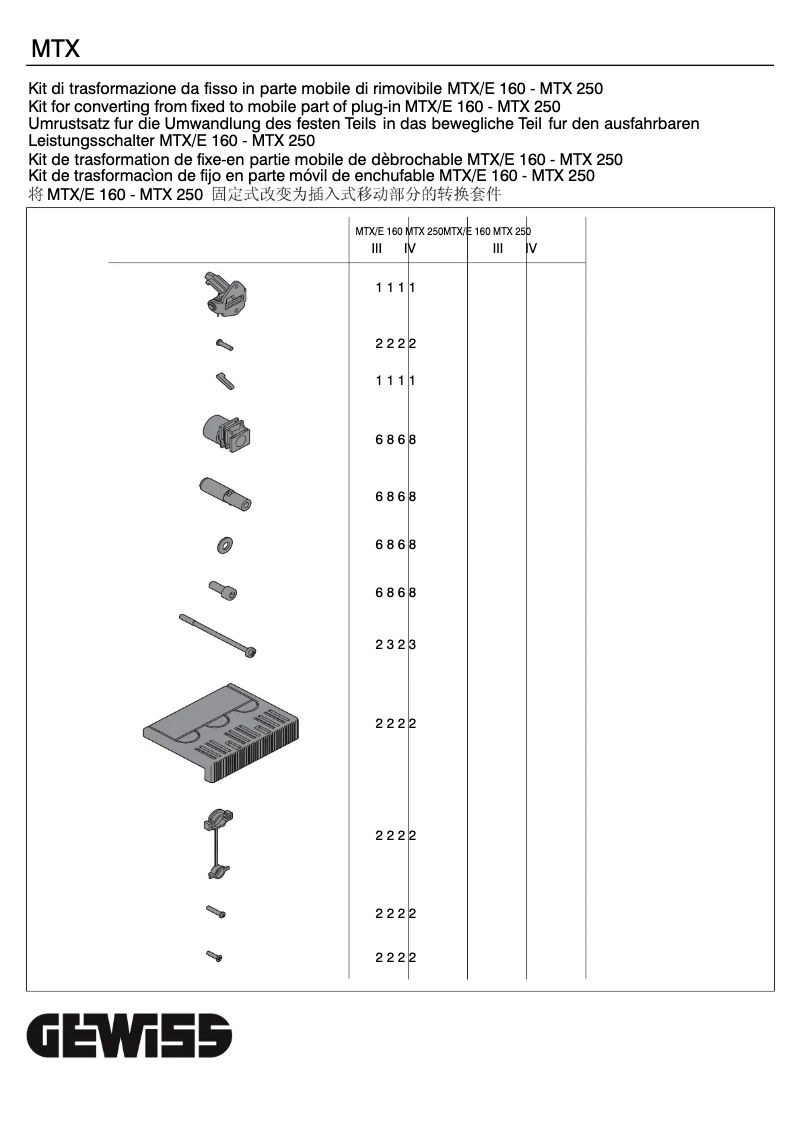 Page 1 de la notice Manuel utilisateur Gewiss GWD8052
