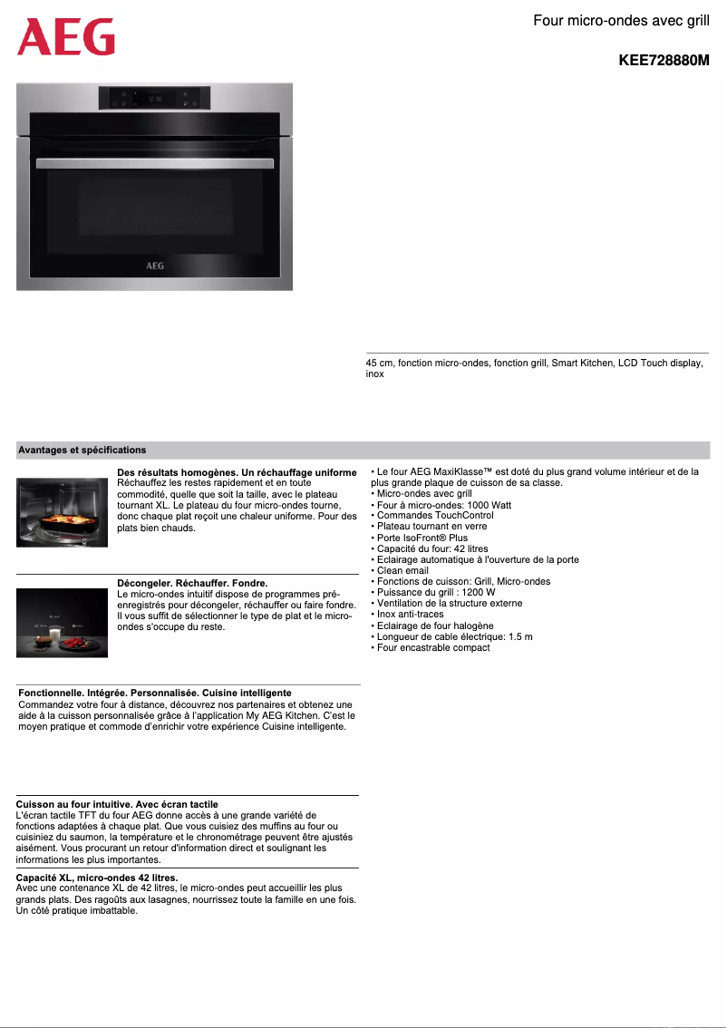 Imagen de la primera página del manual del dispositivo KEE728880M