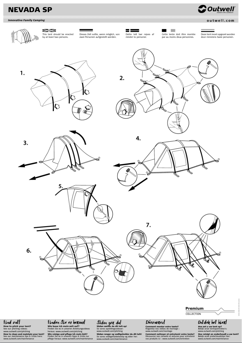 Page 1 de la notice Manuel utilisateur Outwell Nevada SP