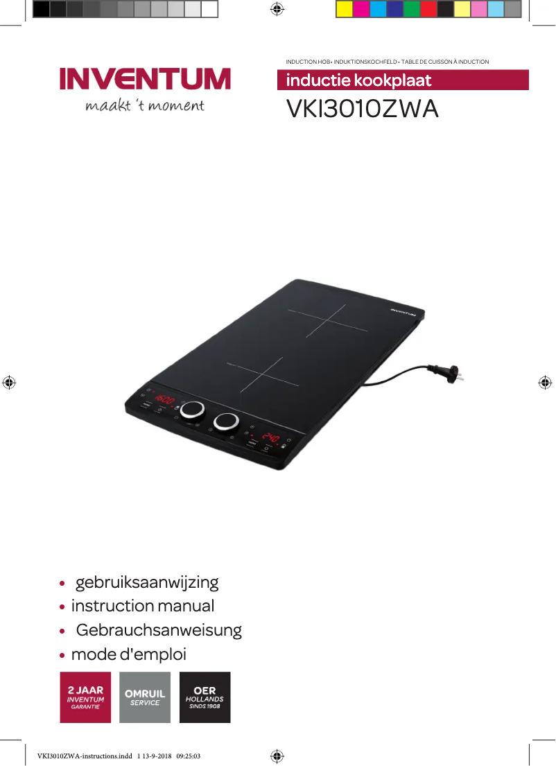 Page n°1 - Manuel utilisateur Inventum VKI3010ZWA
