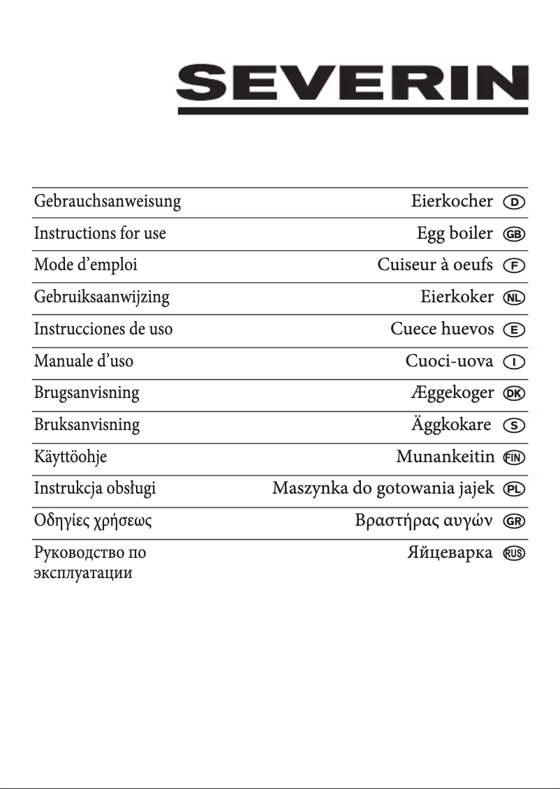 Page 1 de la notice Manuel utilisateur Severin EK 3114