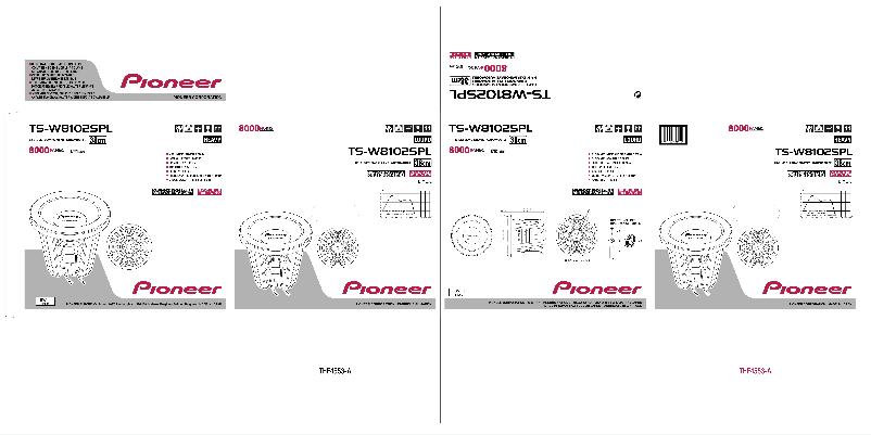 Page n°1 - Manuel utilisateur Pioneer TS-W8102SPL