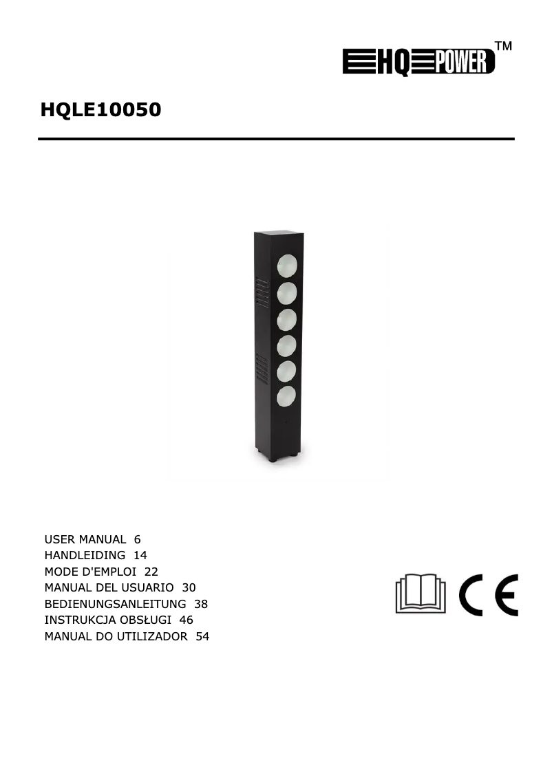Page n°1 - Manuel utilisateur HQ Power HQLE10050