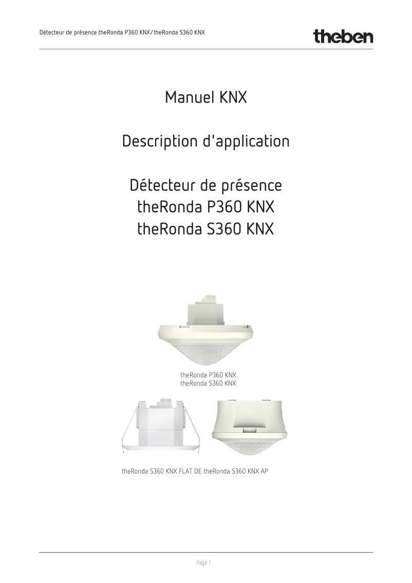 Image de la première page du manuel de l'appareil theRonda S360 KNX UP