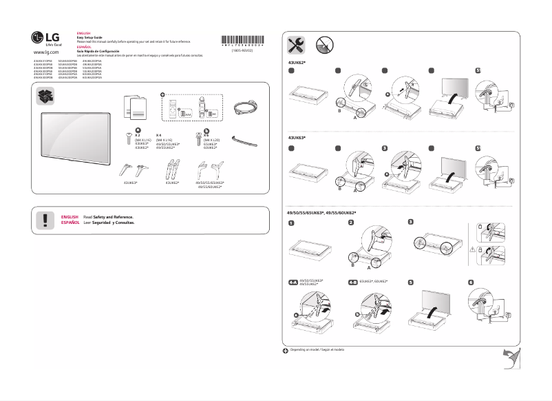 Page n°1 - Manuel utilisateur LG 43UK6200PDA
