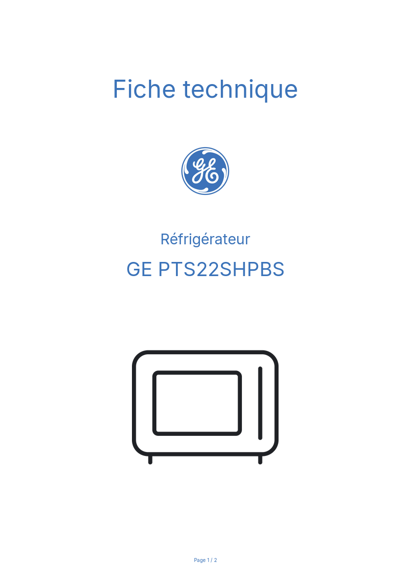 Image de la première page du manuel de l'appareil PTS22SHPBS