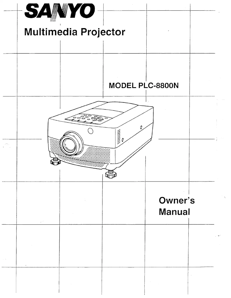 Page n°1 - Manuel utilisateur Sanyo PLC-8800N