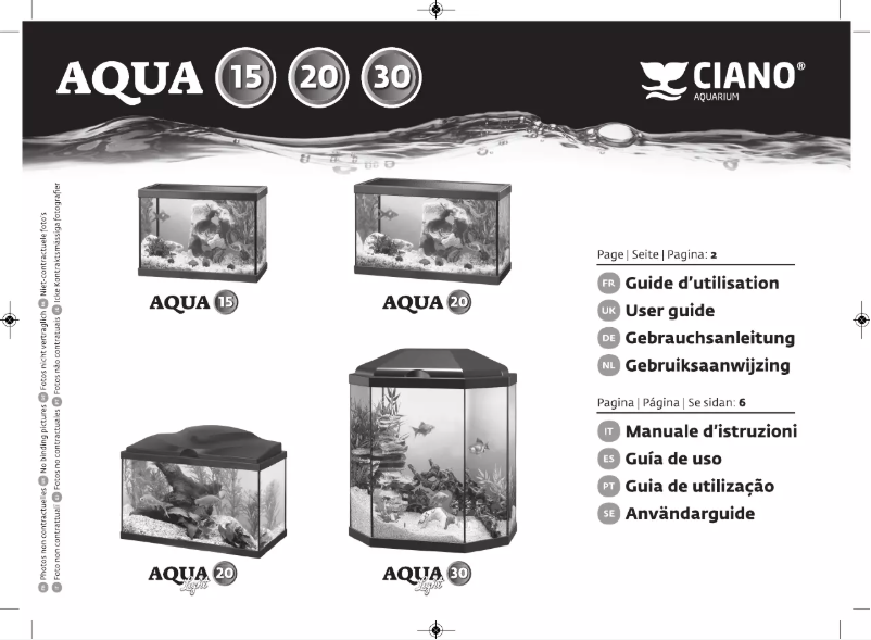 Página 1 del manual Manual de usuario Ciano Aqua 20
