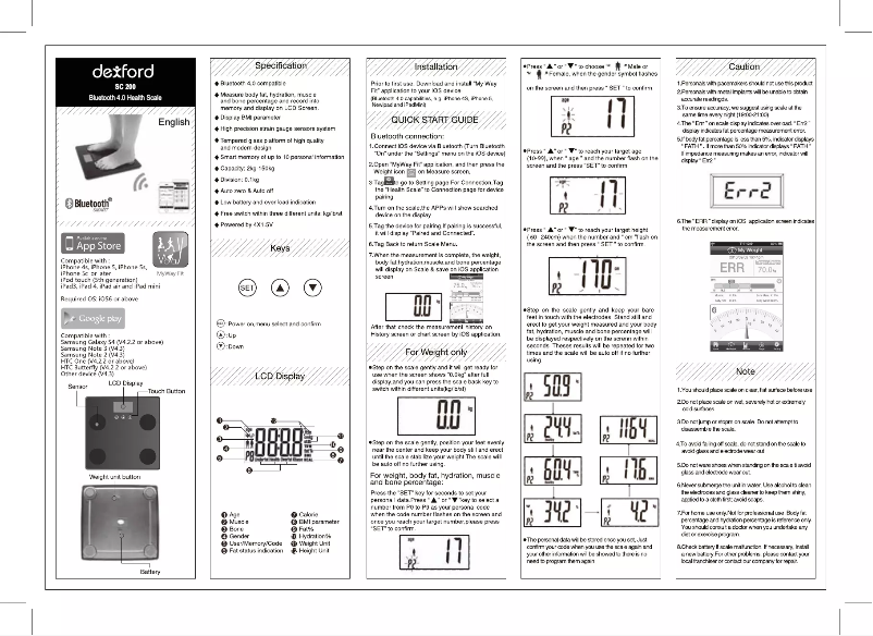 Page n°1 - Manuel utilisateur Dexford SC 200BT