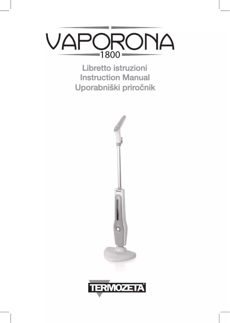 Page 1 de la notice Manuel utilisateur Termozeta Vaporona 1800