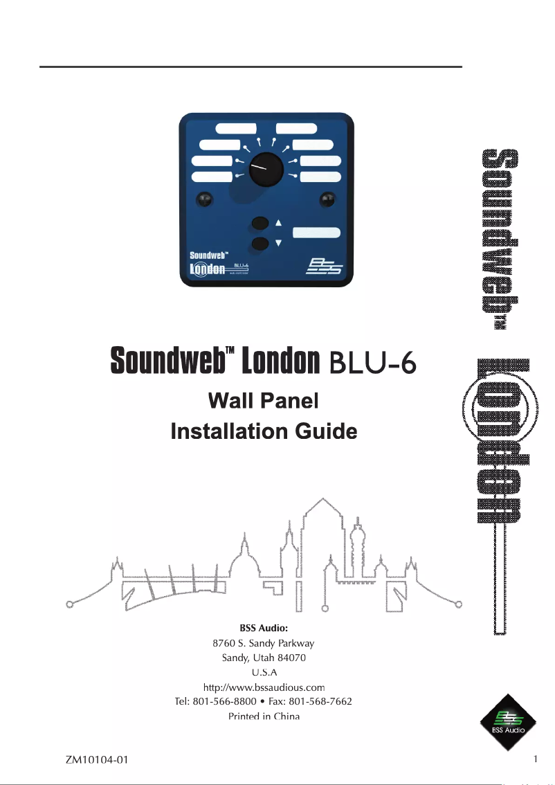 Page n°1 - Guide d'installation BSS Audio Soundweb London BLU-6