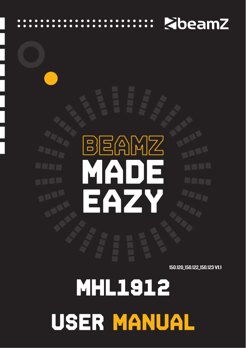 Page n°1 - Manuel utilisateur BeamZ MHL1912