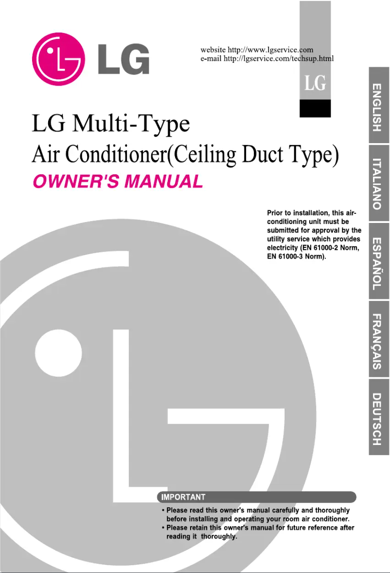 Page 1 de la notice Manuel utilisateur LG MB12AHL