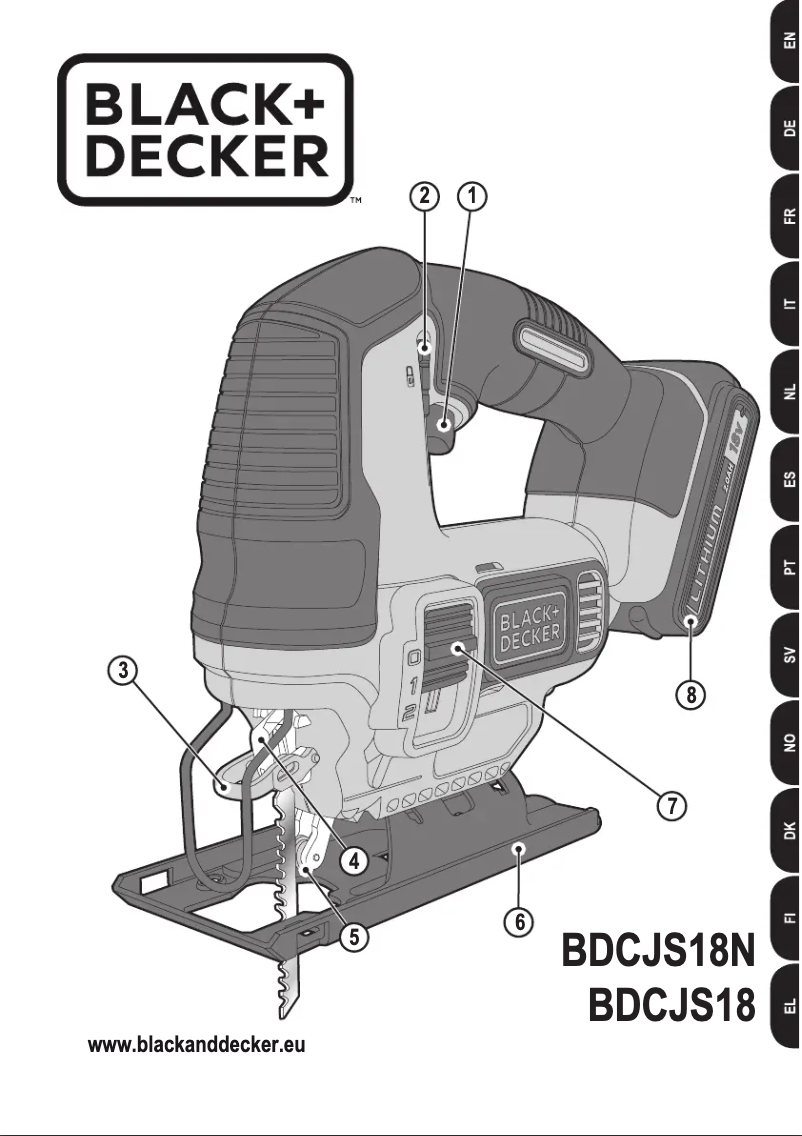 Image de la première page du manuel de l'appareil BDCJS18