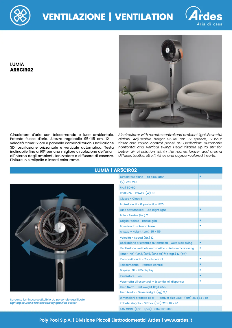 Image de la première page du manuel de l'appareil AR5CIR02