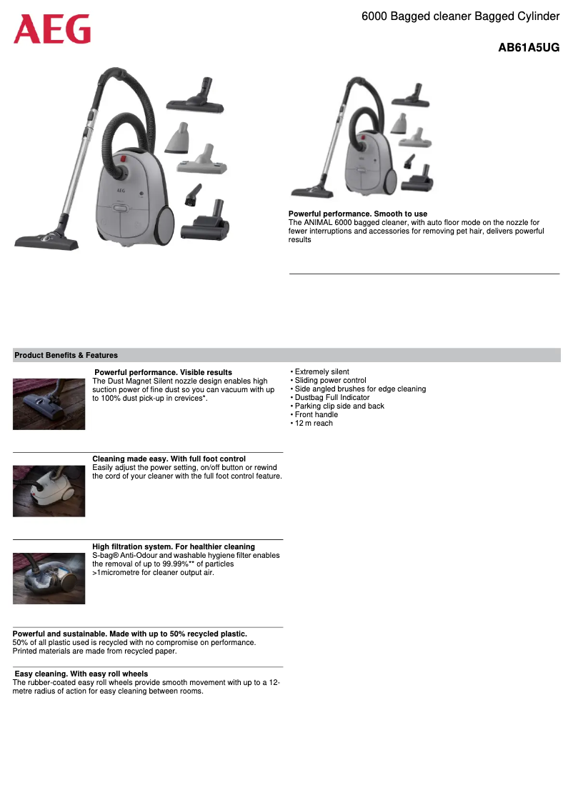 Página 1 del manual Manual de usuario AEG AB61A5UG