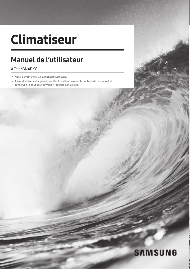 Page n°1 - Manuel utilisateur Samsung AC120RN4PKG