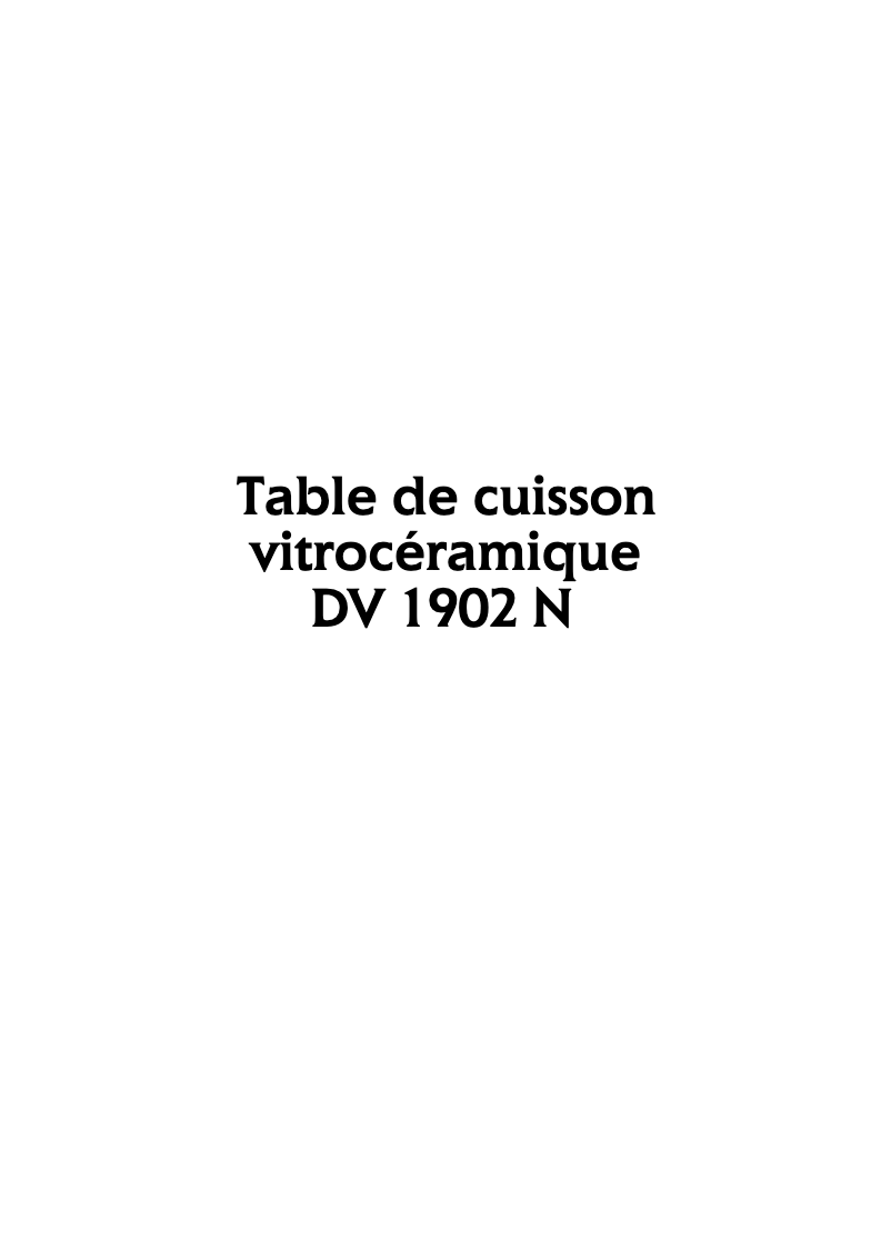 Page n°1 - Manuel utilisateur Arthur Martin-Electrolux DV1902N44C