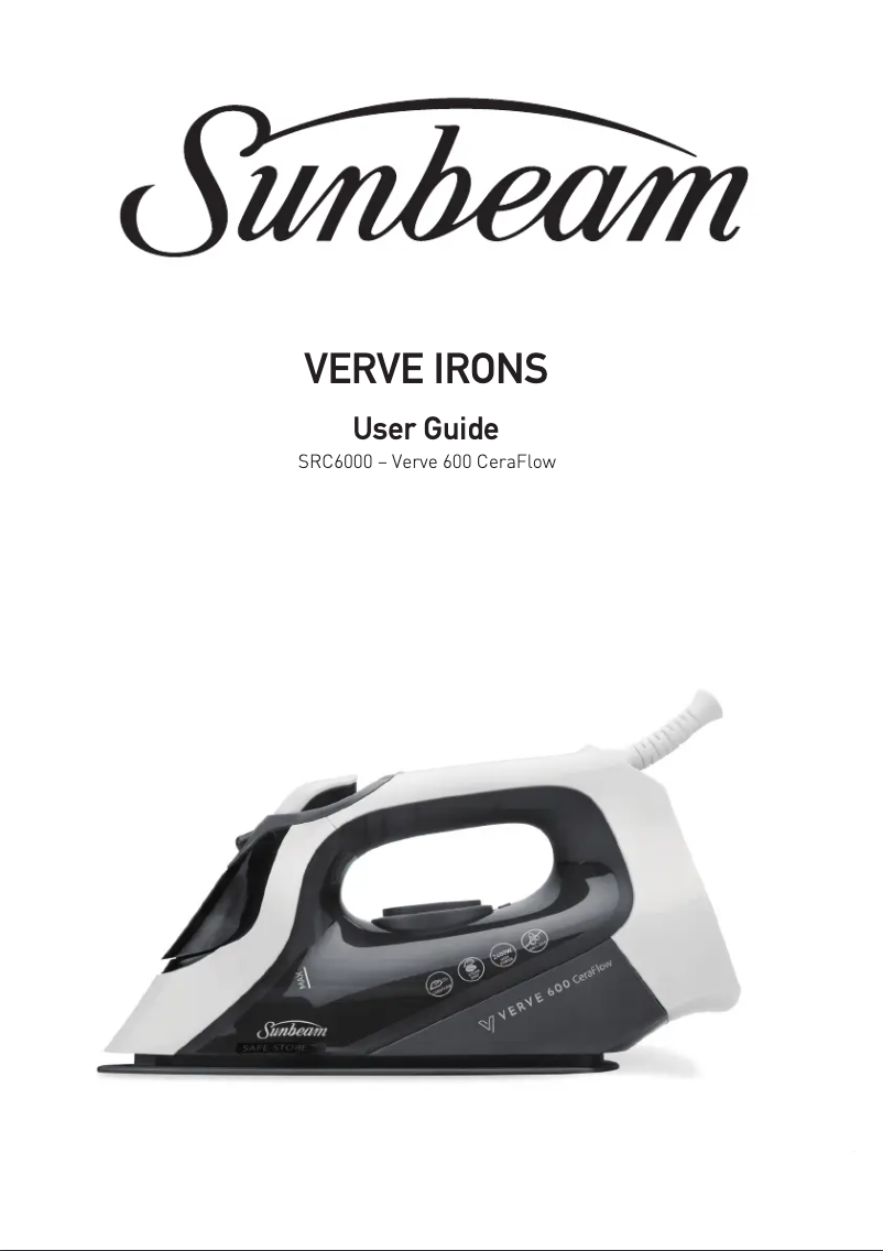Image de la première page du manuel de l'appareil Verve 600 CeraFlow SRC6000