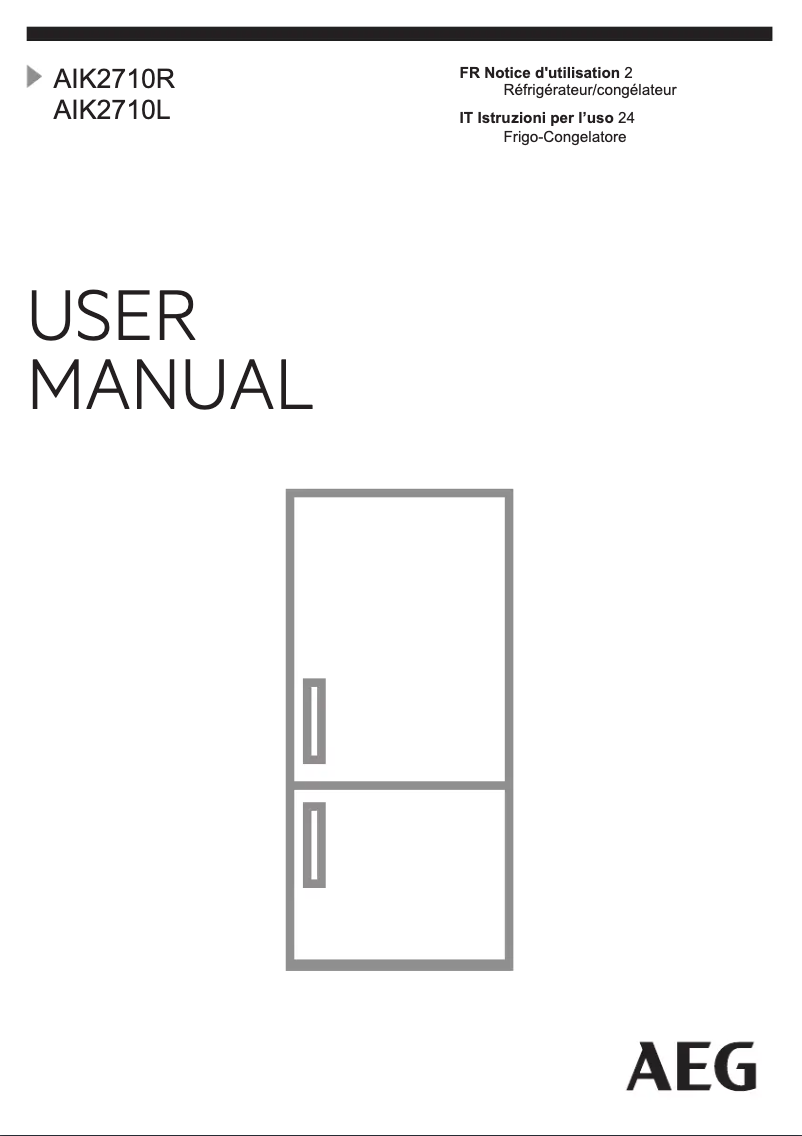 Page n°1 - Manuel utilisateur AEG AIK2710R