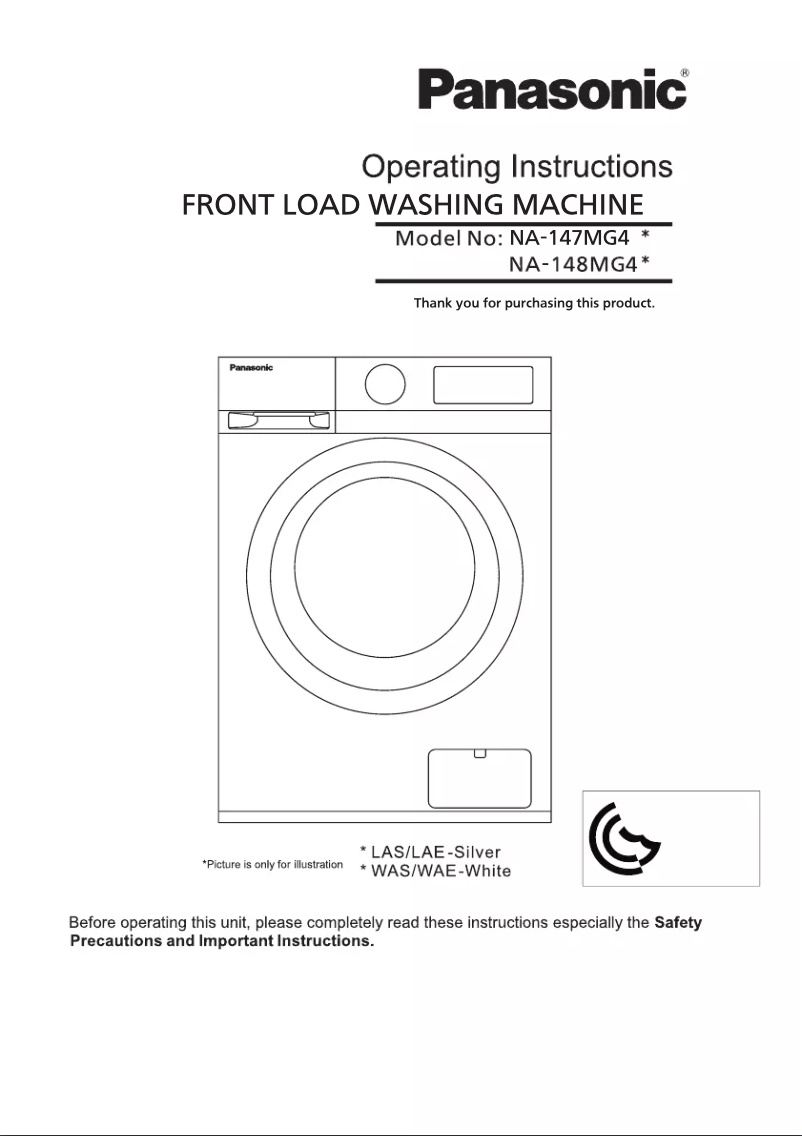 Página 1 del manual Manual de usuario Panasonic NA-147MG4