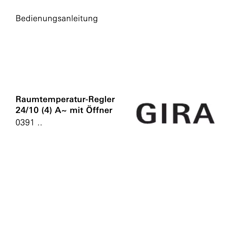 Página 1 del manual Manual de usuario Gira 039146